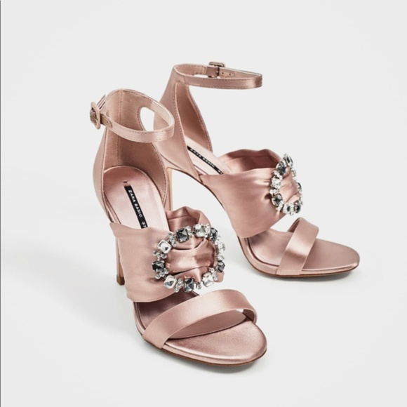Zara Shoes - NWT ZARA satin high heel sandal US 8 EU 39